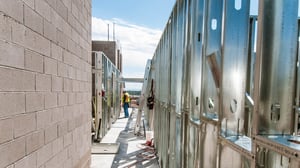LGS Framing on construction site